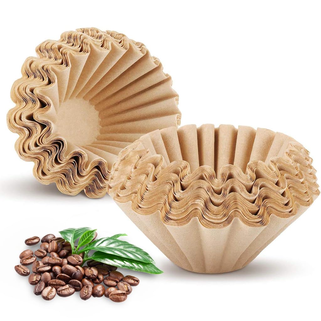Supvox 100 Counts Basket Coffee Filters Basket-Shaped Coffee Filter Paper for Drip Coffee Maker Natural Unbleached Disposable Coffee Filters Paper Supvox 100 Counts Basket Coffee Filters Basket-Shaped Coffee Filter Paper for Drip Coffee Maker Natural Unbleached Disposable Coffee Filters Paper